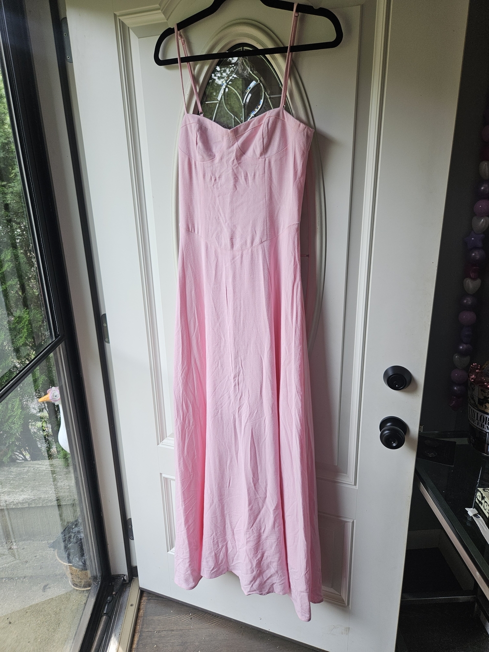 Women's Pink Spaghetti Strap Maxi Dress